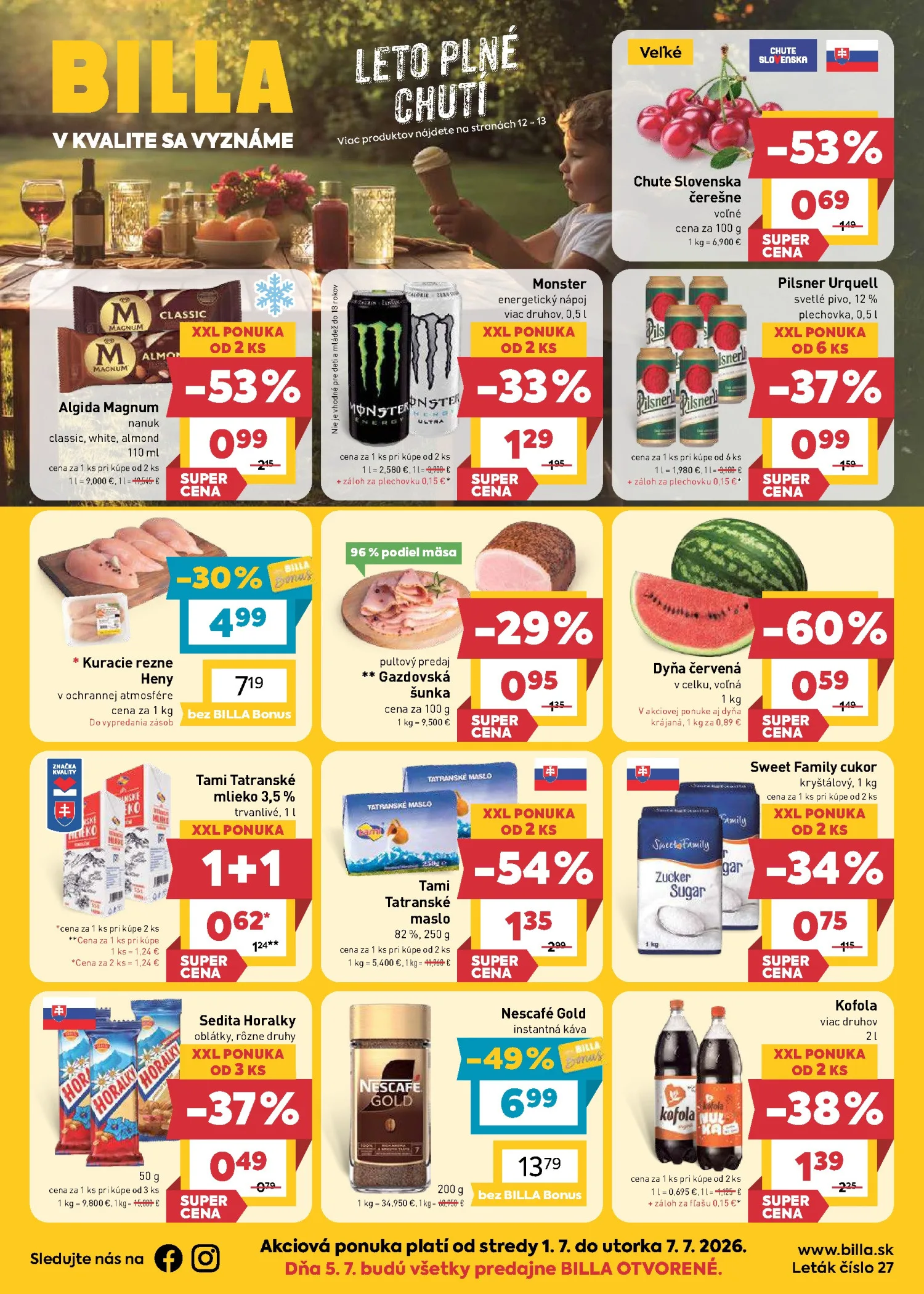 Billa Flyer 01.07–07.07.2026 — Page 1