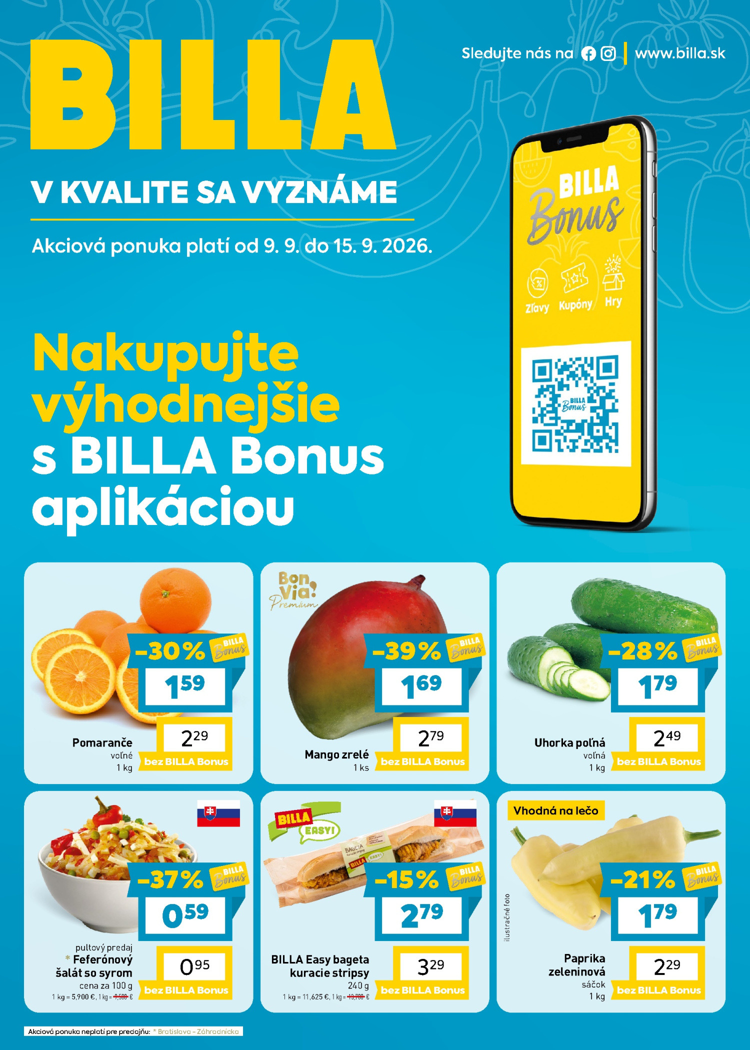 Billa Catalog 09.09–15.09.2026 — Pagina 1