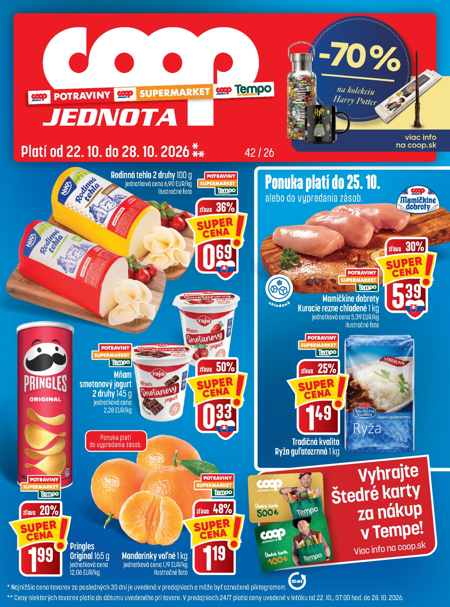 COOP Jednota Gazetka 22.10–28.10.2026 — Strona 1