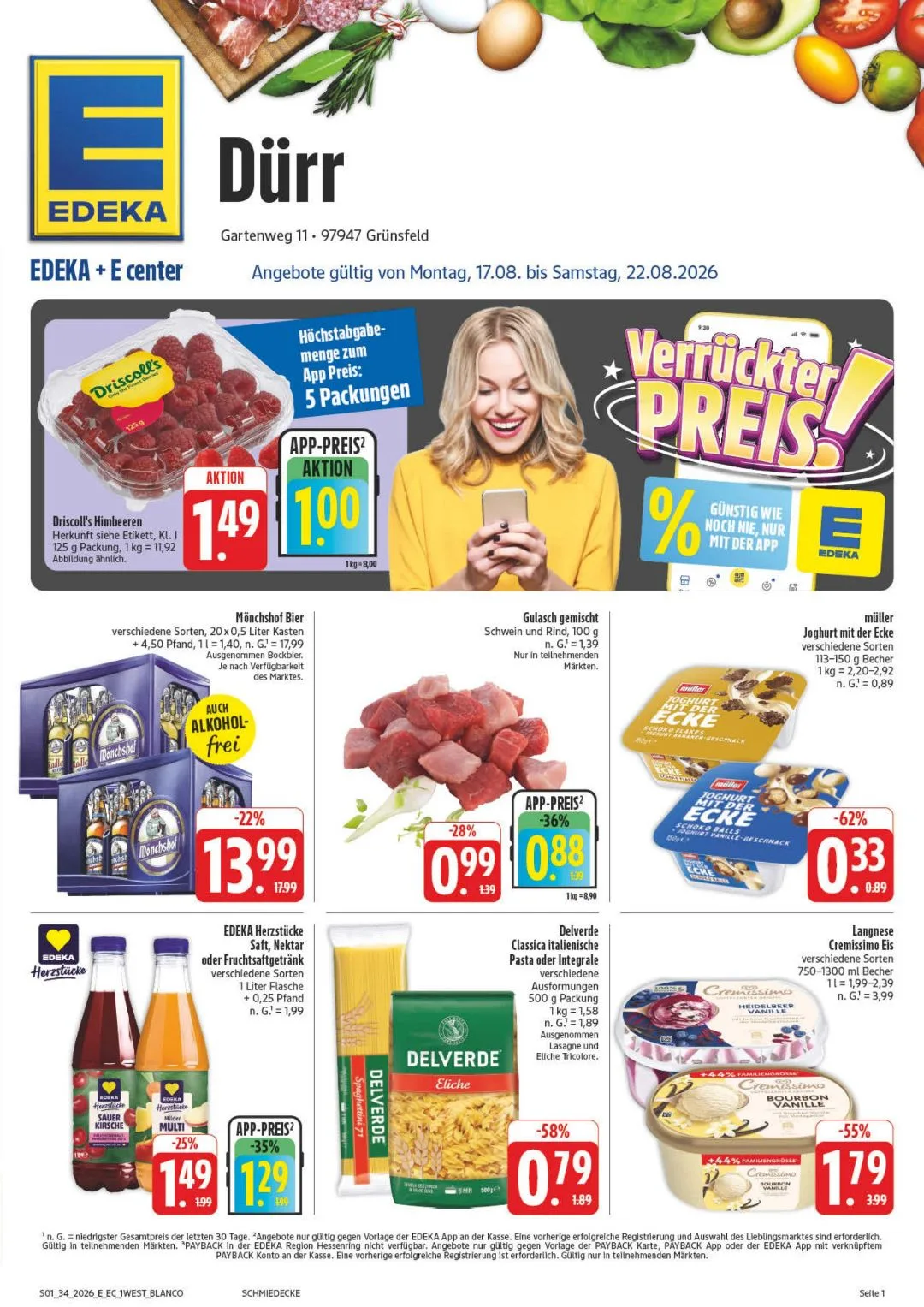 Edeka Volantino 16.08–22.08.2026 — Pagina 1