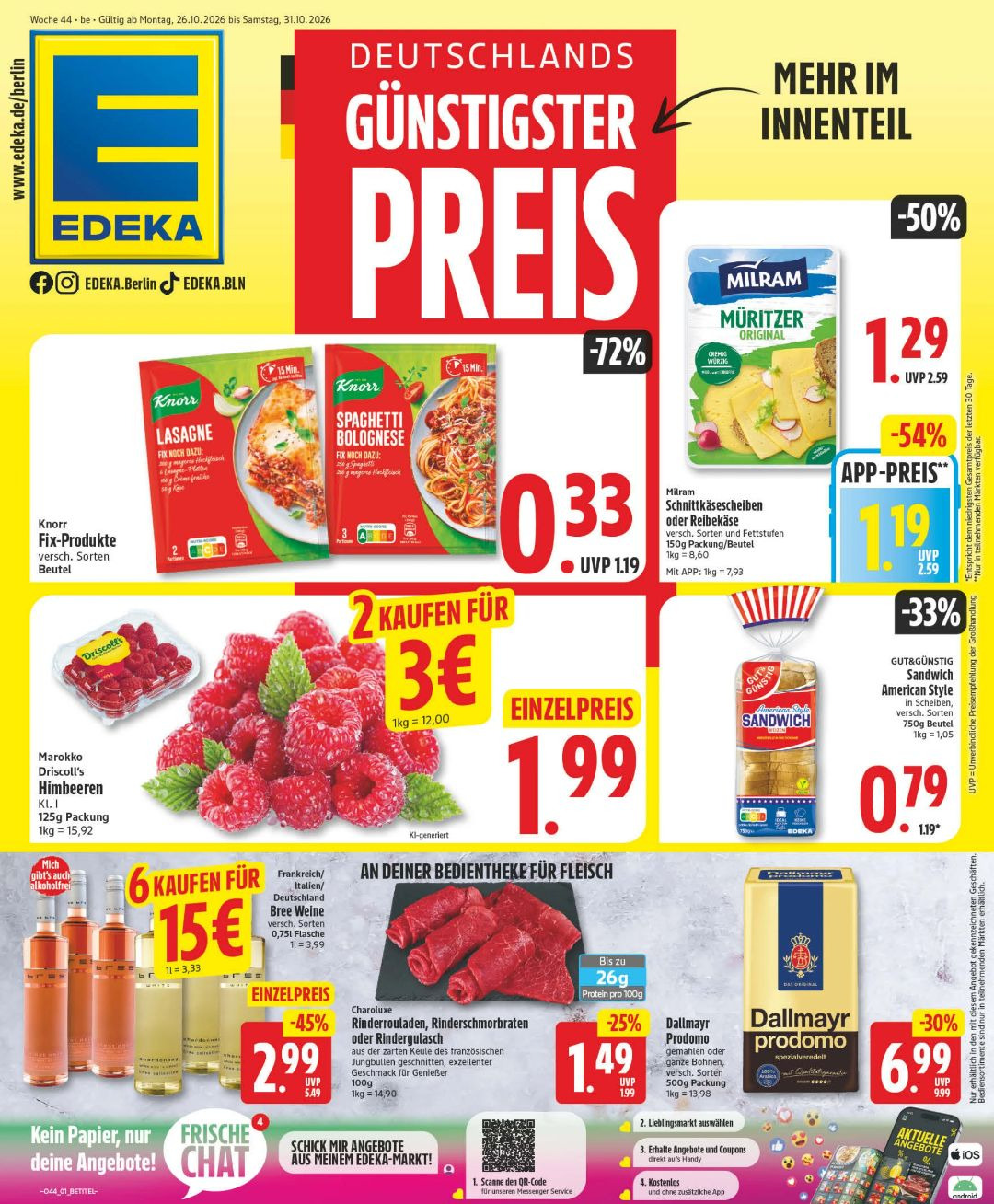 Edeka Gazetka 25.10–31.10.2026 — Strona 1
