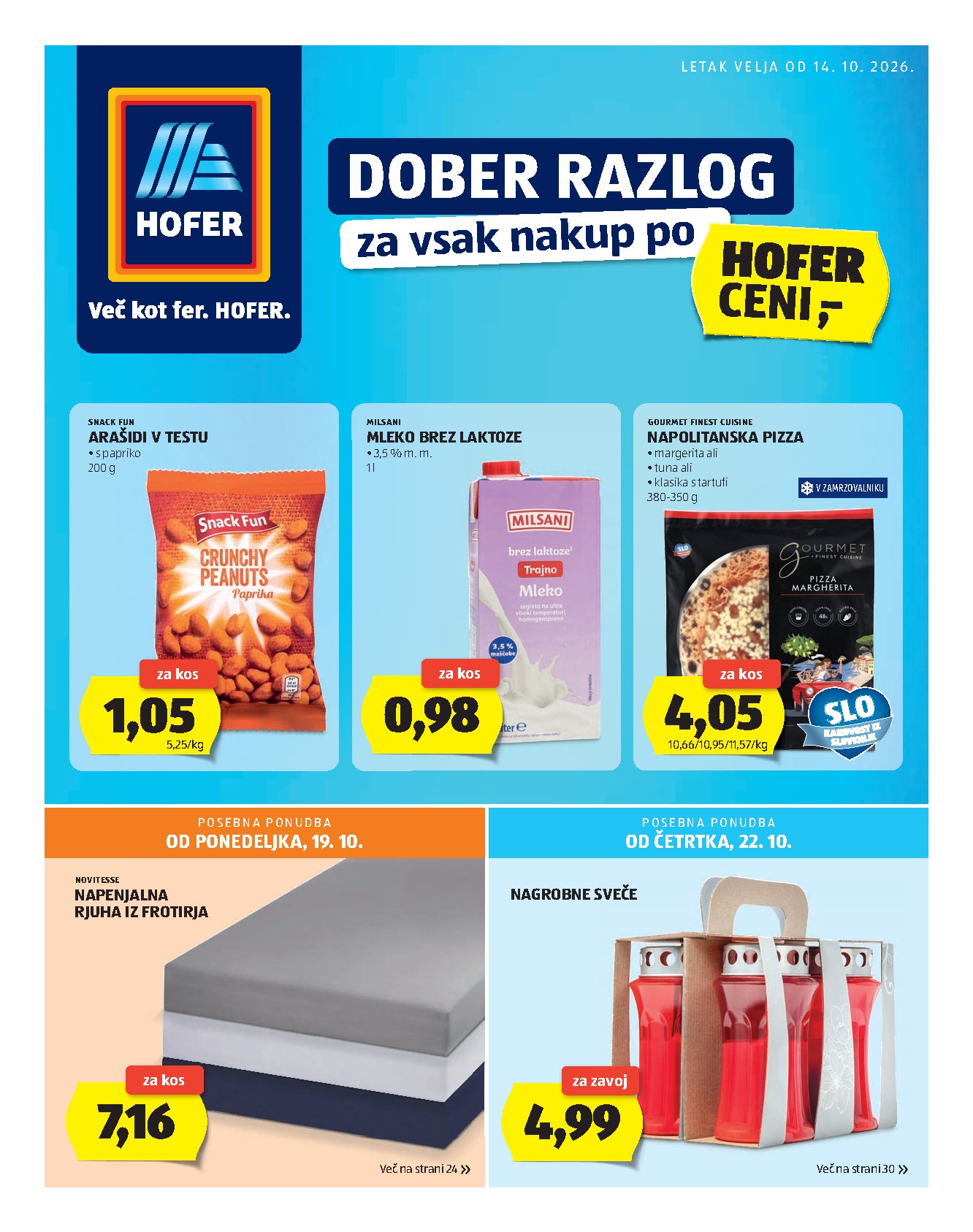 Hofer Volantino 19.10–25.10.2026 — Pagina 1