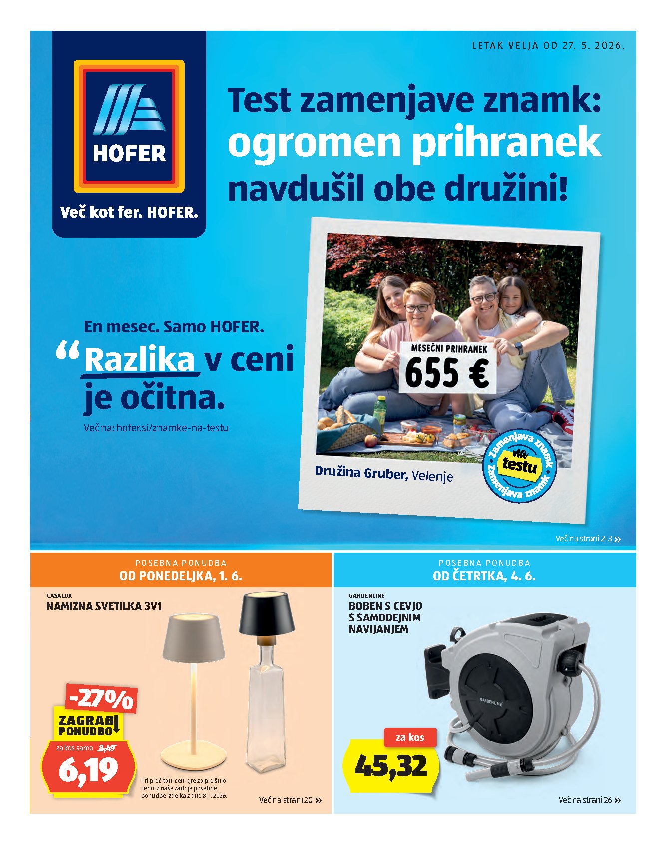 Hofer Gazetka 01.06–07.06.2026 — Strona 1