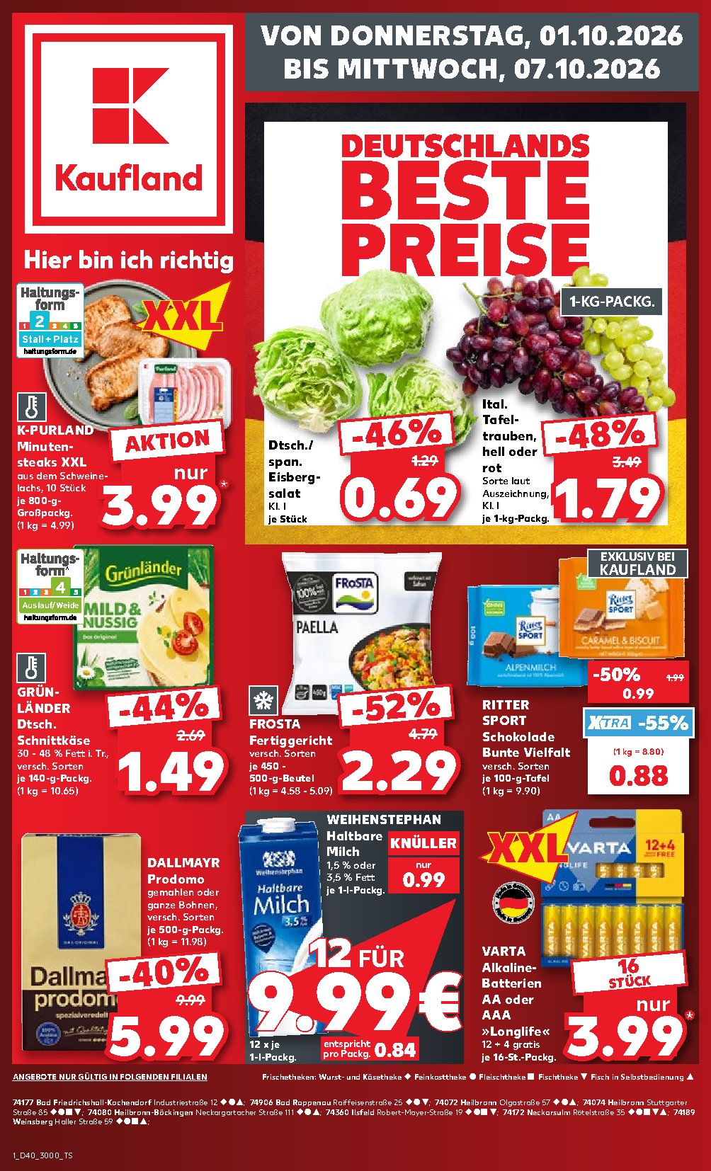 Kaufland Leták 01.10–07.10.2026 — Strana 1