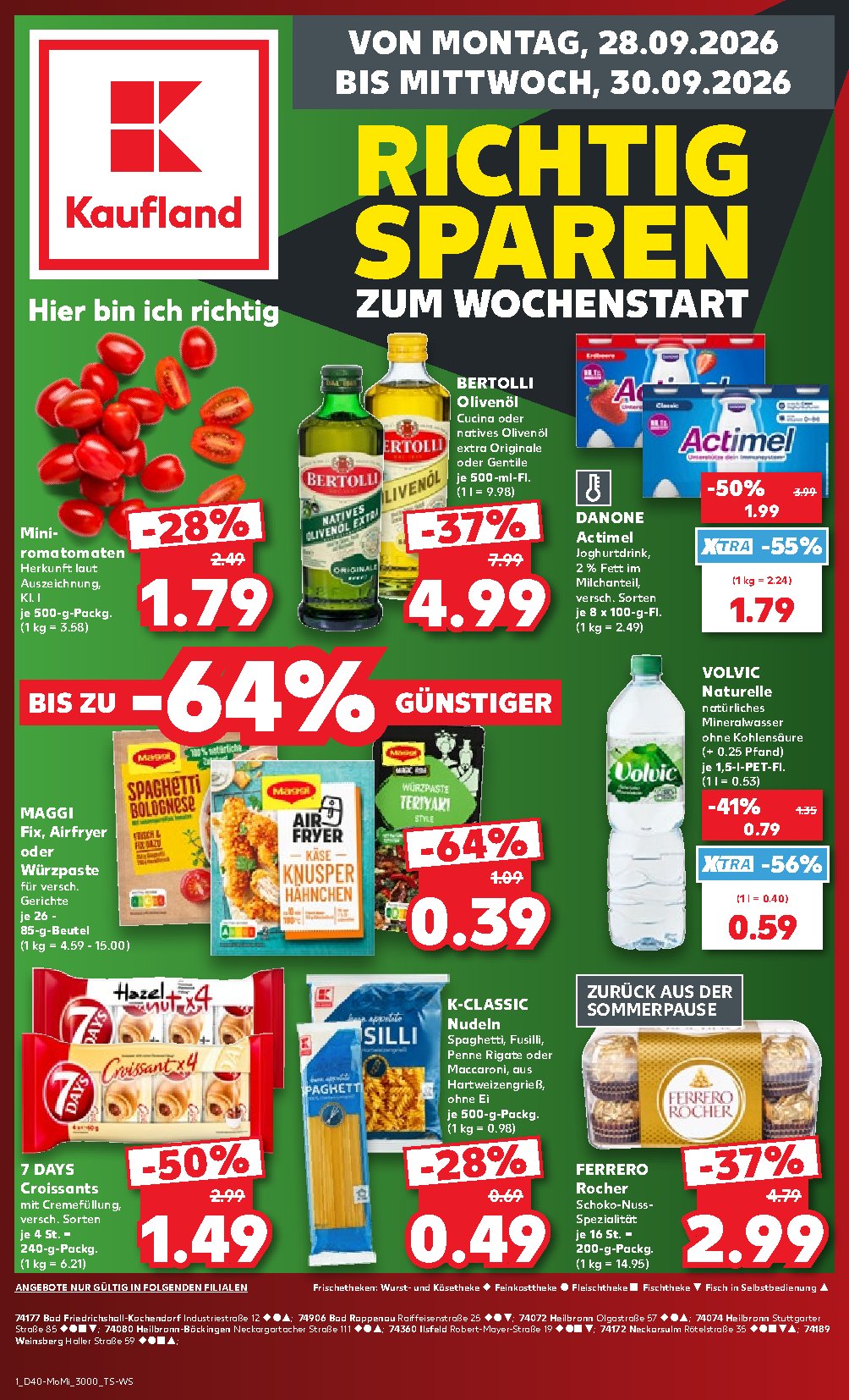 Kaufland Flyer 28.09–30.09.2026 — Page 1
