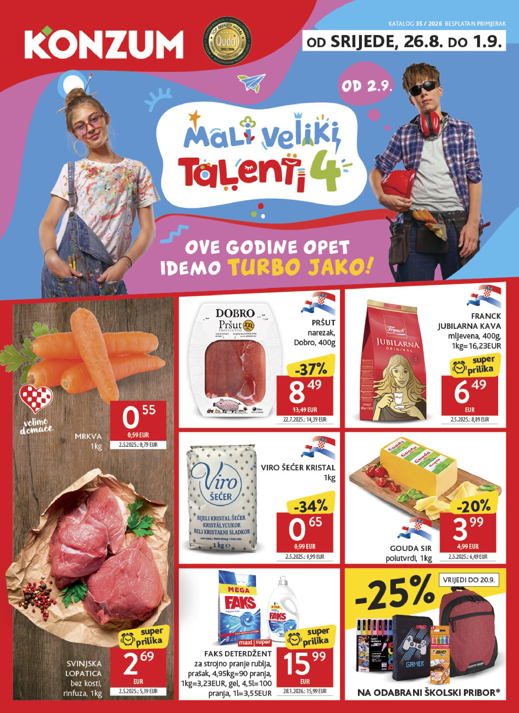 Konzum Kataloq 26.08–01.09.2026 — Səhifə 1