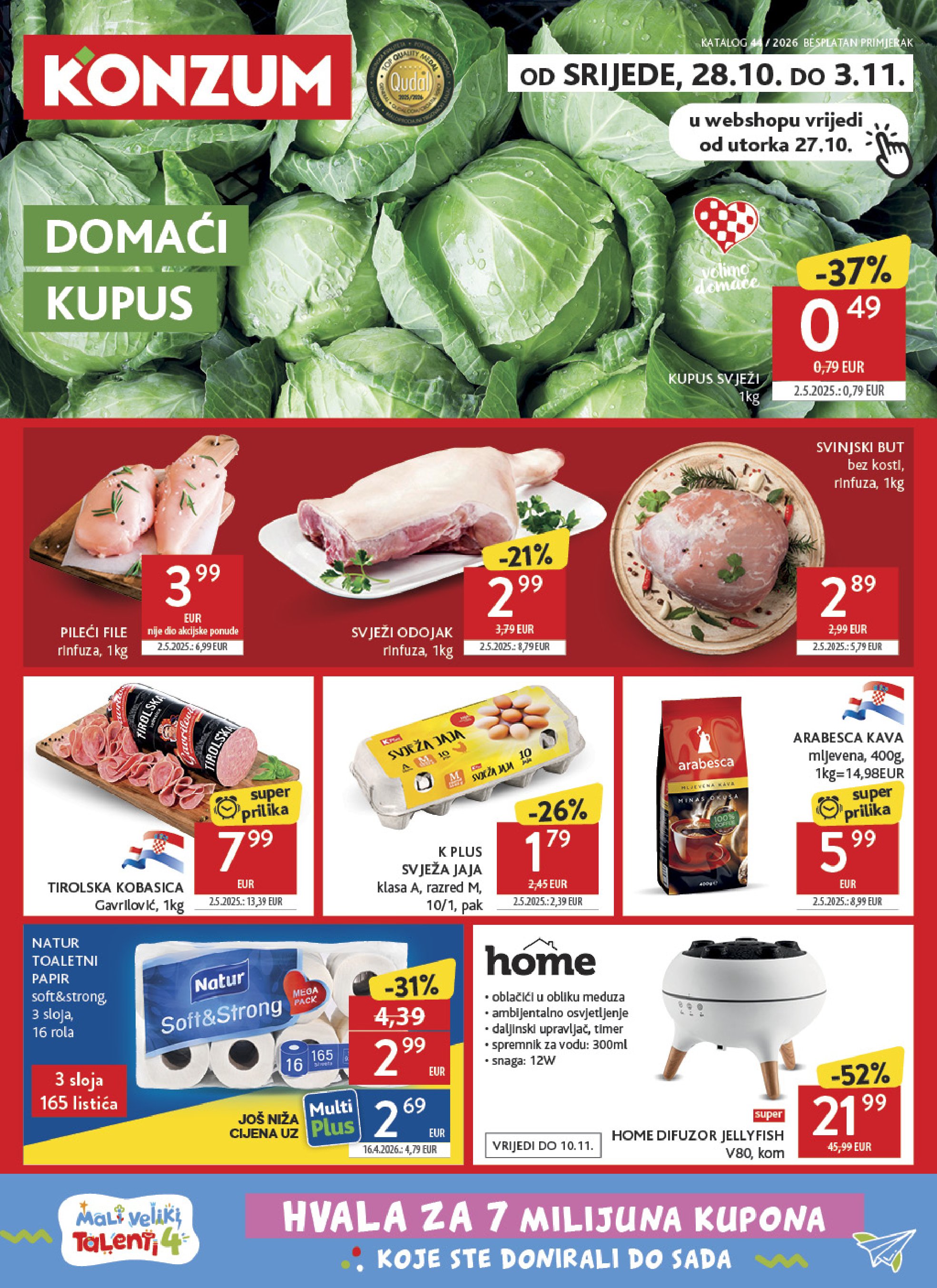 Konzum Брошура 27.10–02.11.2026 — Страница 1
