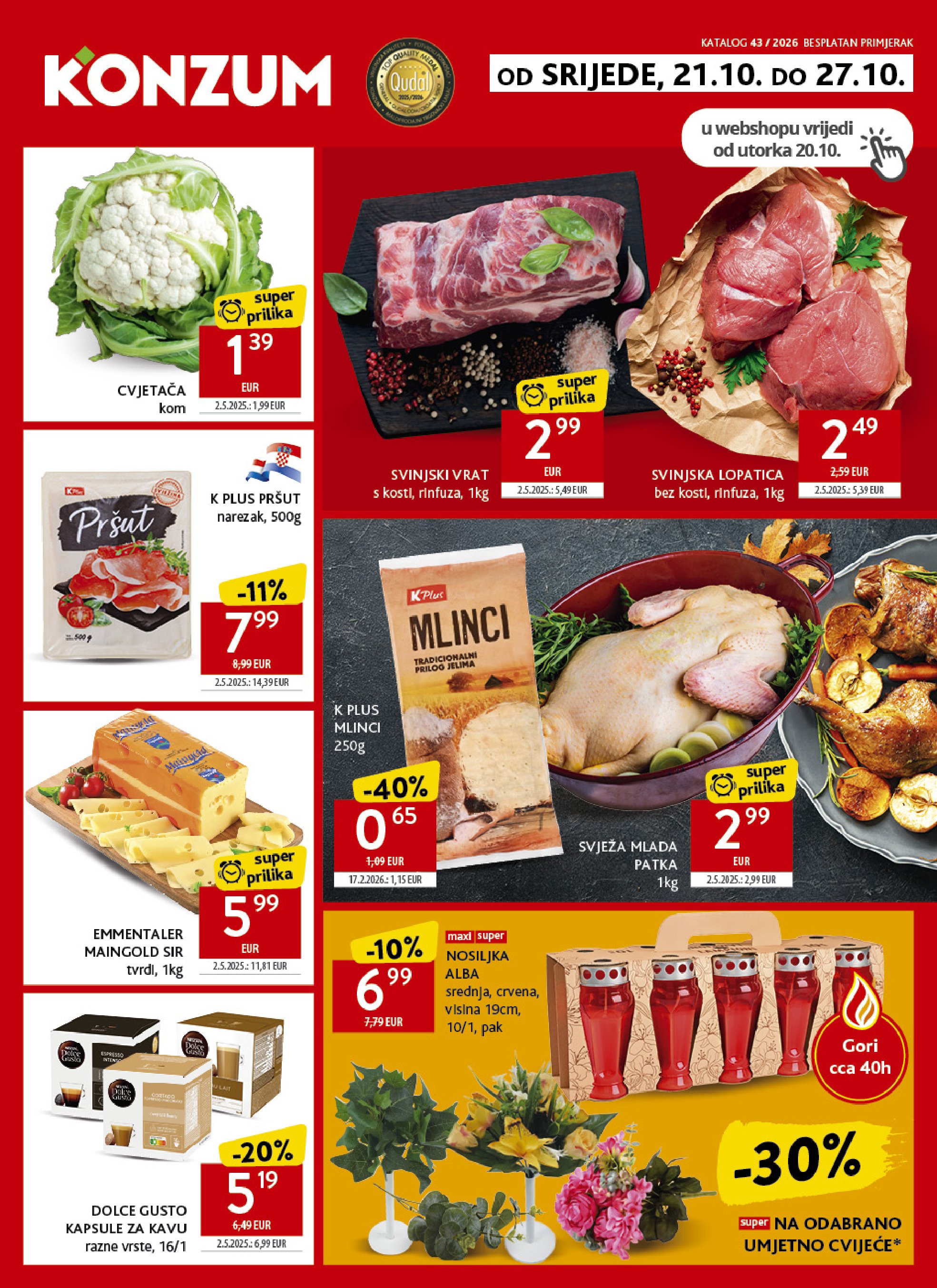 Konzum Volantino 21.10–27.10.2026 — Pagina 1