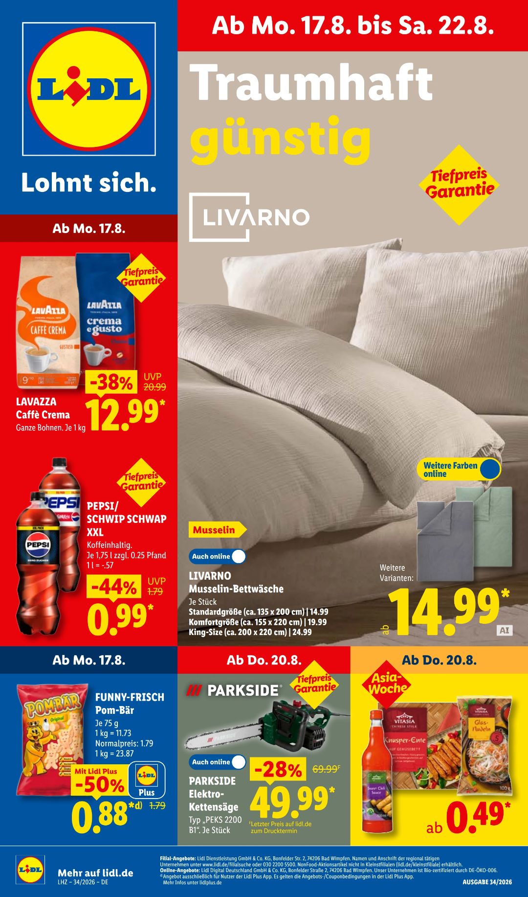 Lidl עלון 16.08–22.08.2026 — עמוד 1
