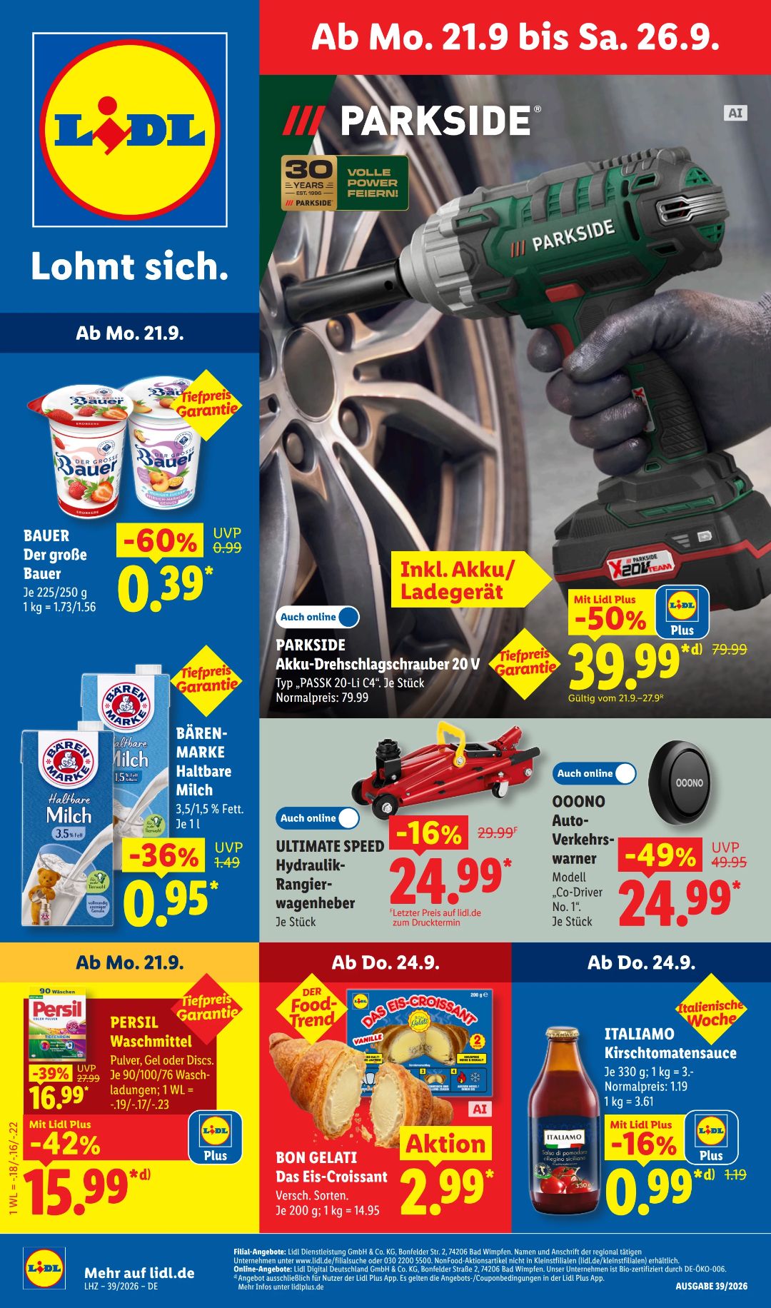 Lidl Каталог 20.09–26.09.2026 — Страна 1
