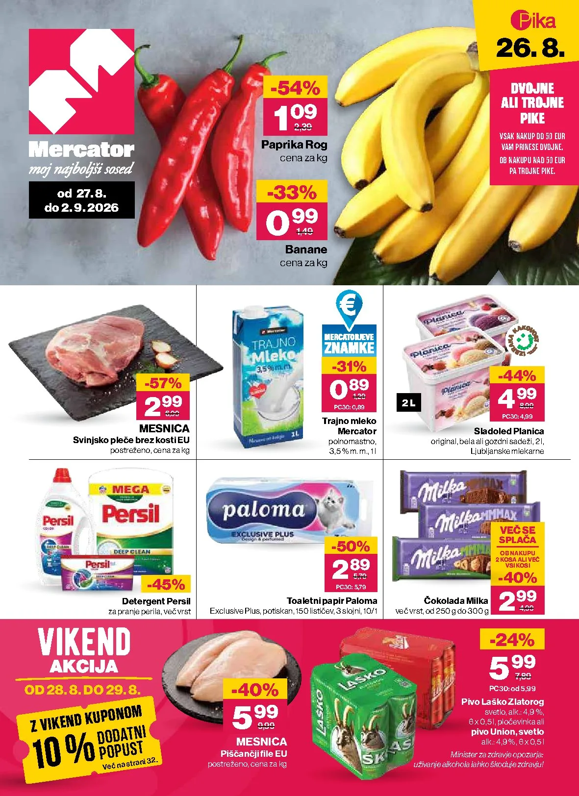 Mercator Folleto 27.08–02.09.2026 — Página 1