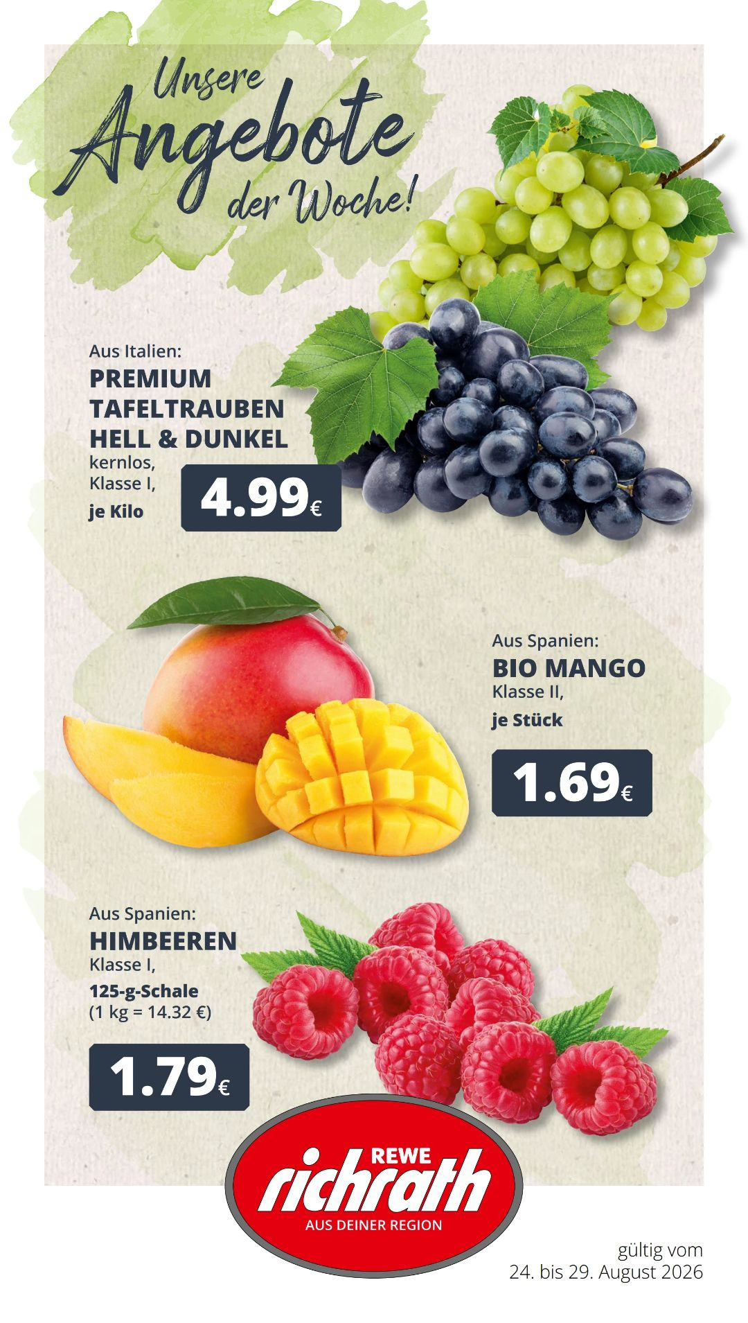 Rewe कैटलॉग 23.08–29.08.2026 — पृष्ठ 1
