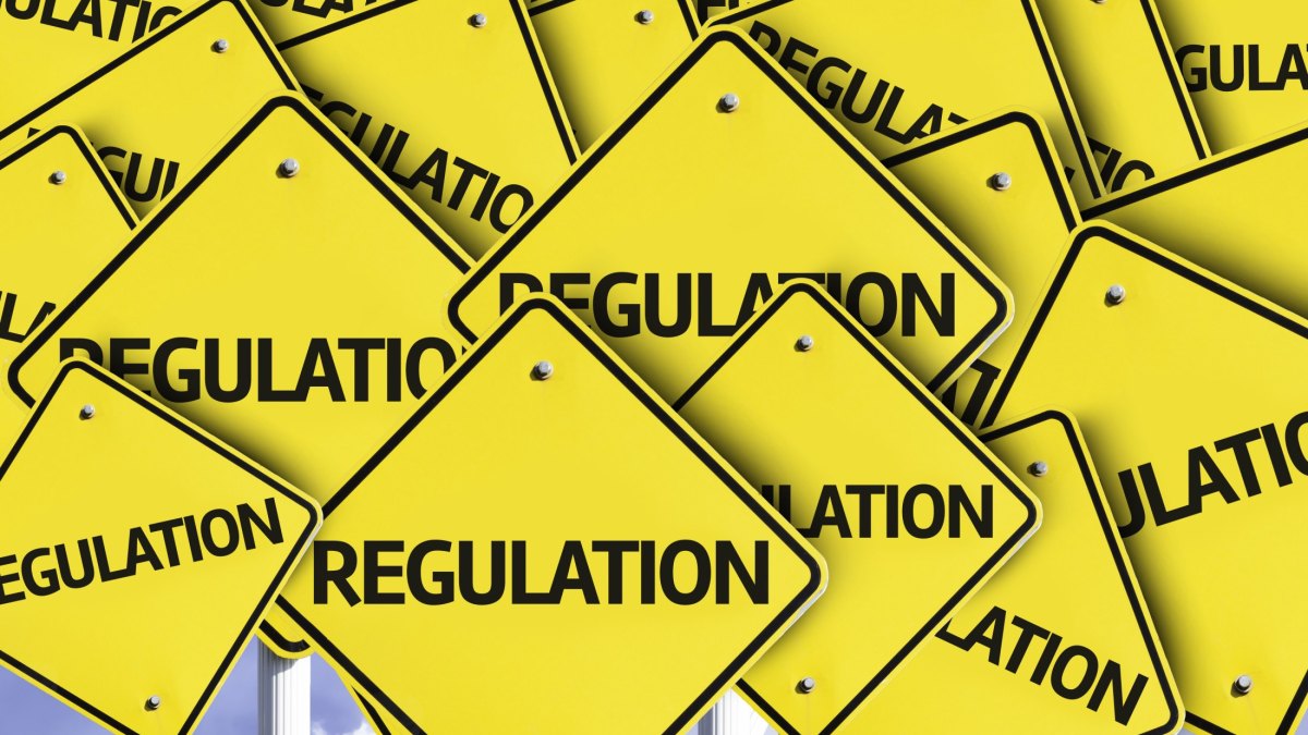 Regulation written on multiple road sign