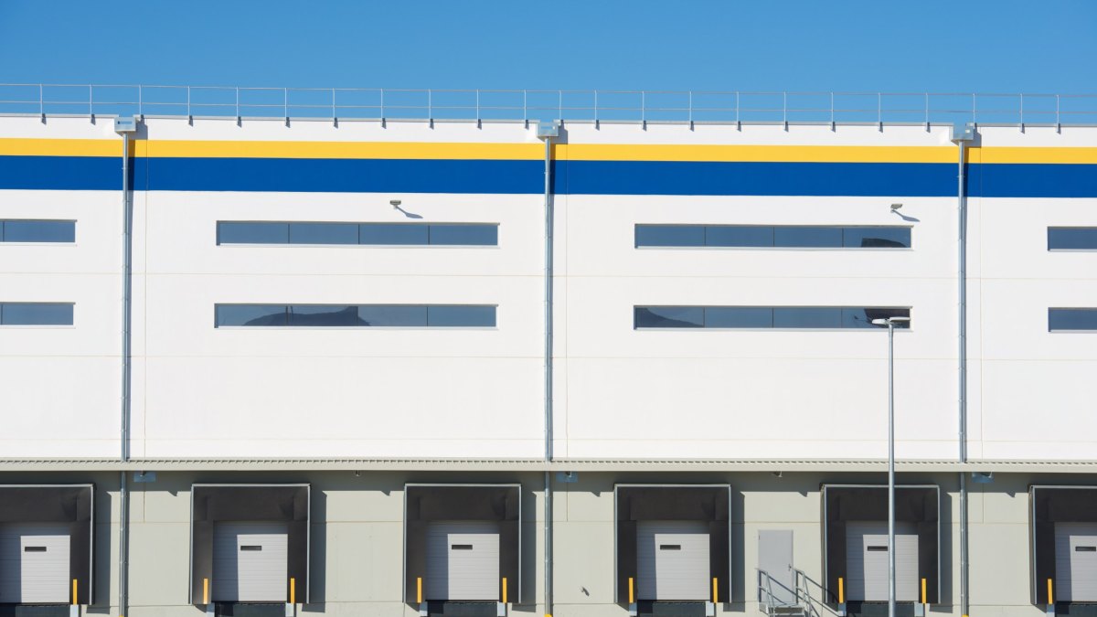 View of the cargo area of a logistics company in Zaragoza, Spain.