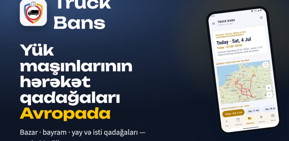 Truck Bans — Avropada hərəkət qadağaları