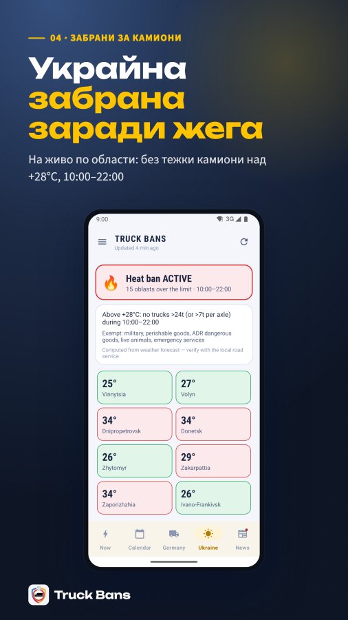 Екранна снимка на Truck Bans