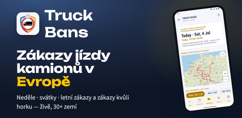 Truck Bans — zákazy jízdy v Evropě