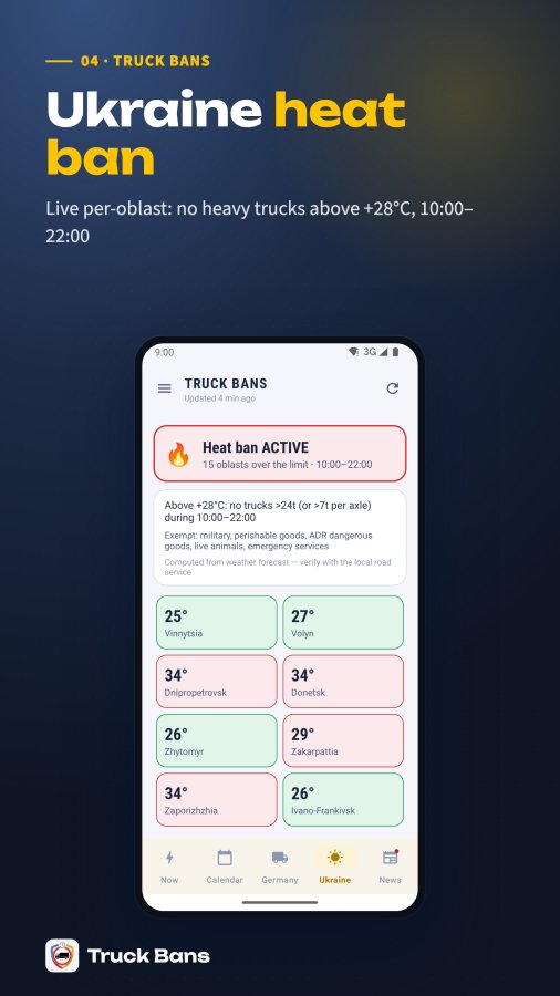 Truck Bans screenshot