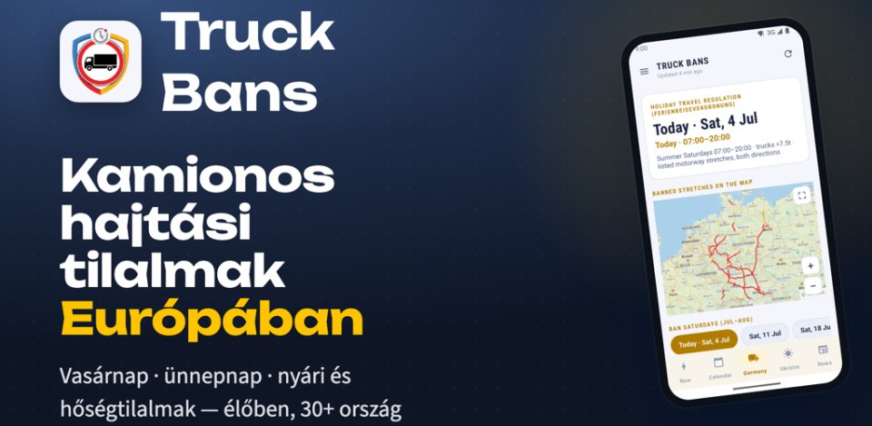 Truck Bans — kamionstop Európában