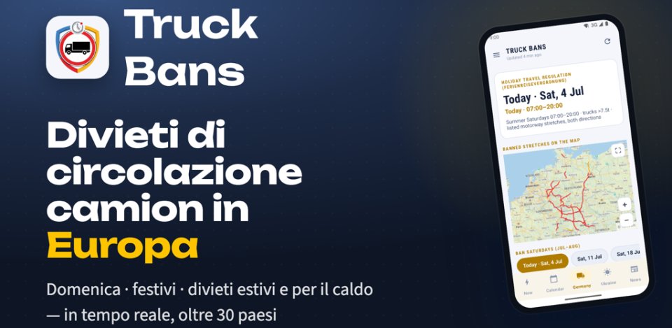 Truck Bans — divieti di circolazione in Europa