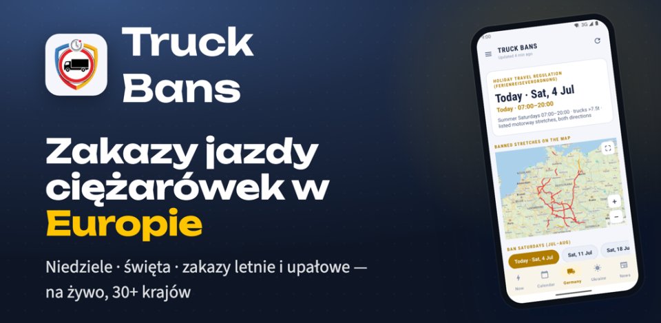 Truck Bans — zakazy jazdy w Europie