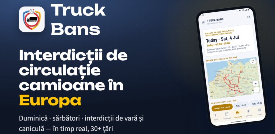 Truck Bans — interdicții de circulație în Europa