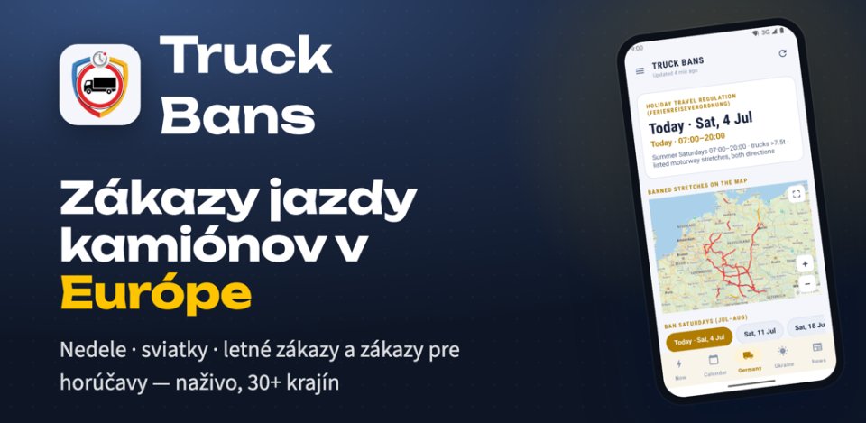 Truck Bans — zákazy jazdy v Európe