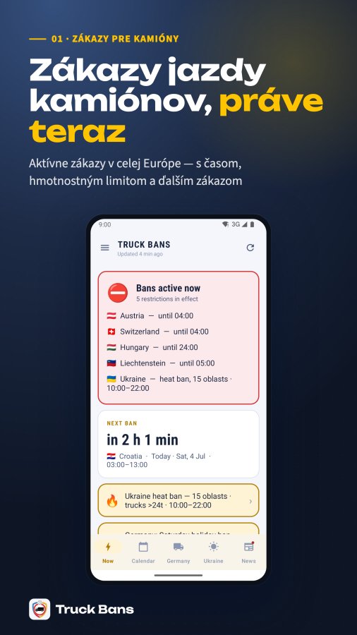Snímka obrazovky Truck Bans