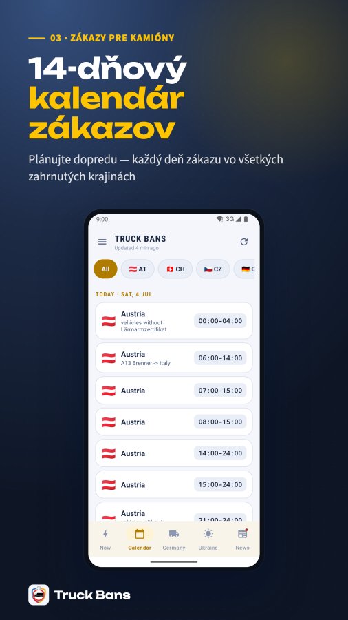 Snímka obrazovky Truck Bans