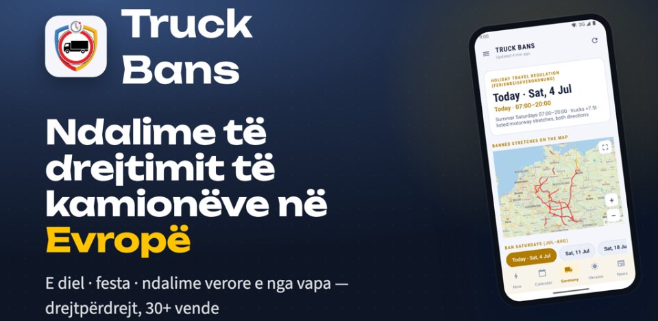 Truck Bans — ndalime qarkullimi në Evropë