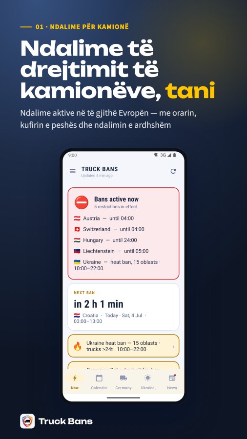Pamje nga ekrani i Truck Bans