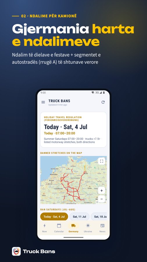 Pamje nga ekrani i Truck Bans