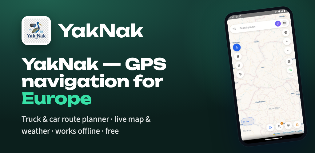 YakNak — GPS navigation for Europe